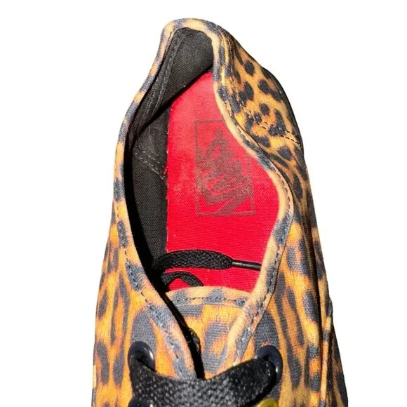 Vans Cheetah Print Lace Up Sneakers Men Size 6.5 - Picture 7 of 8